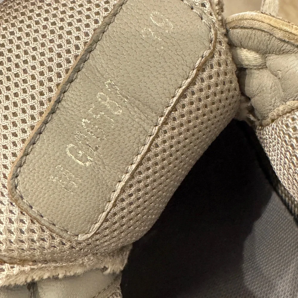 CHANEL Gray and White CC Logo Chunky Athletic Sneakers